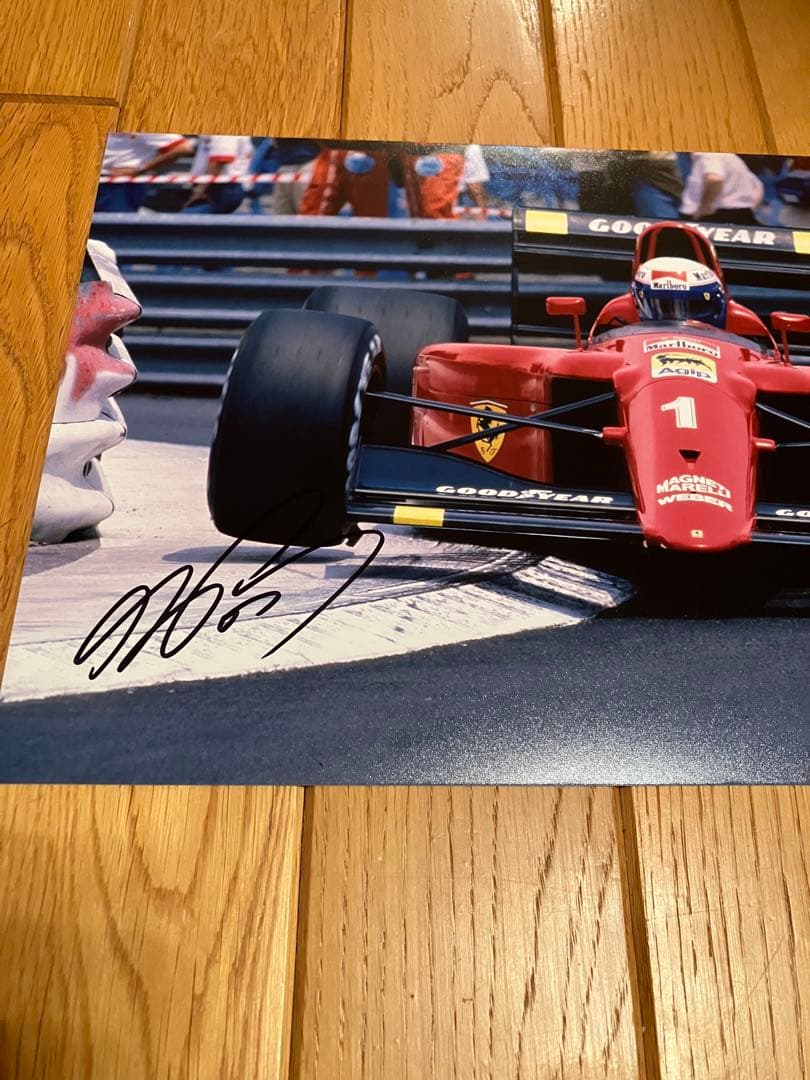 アラン　プロスト　フェラーリ　直筆サイン　モナコGP 証明書付き　1990