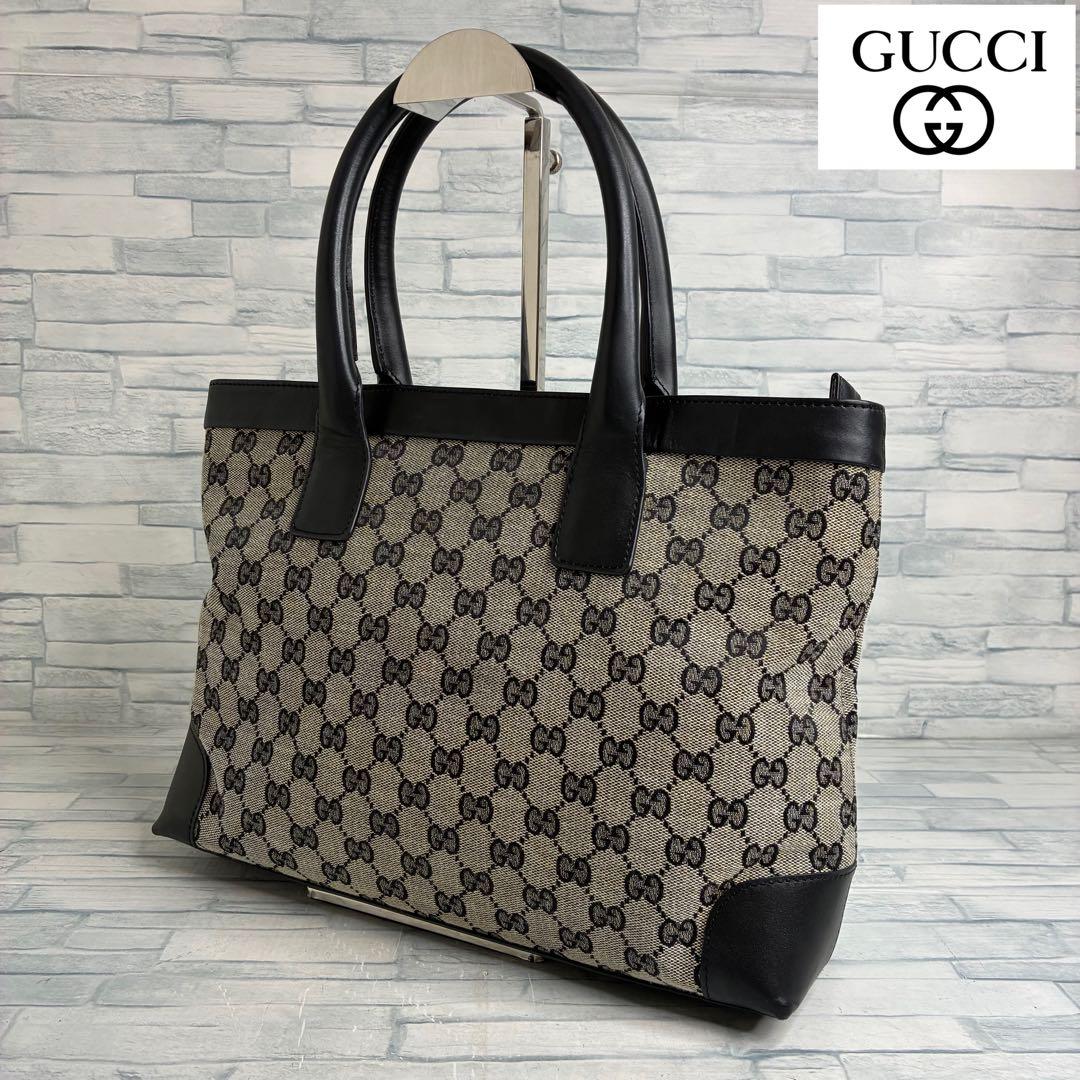 極美品　145 GUCCI グッチ　ハンドバッグ　キャンバス　GG柄 hl7