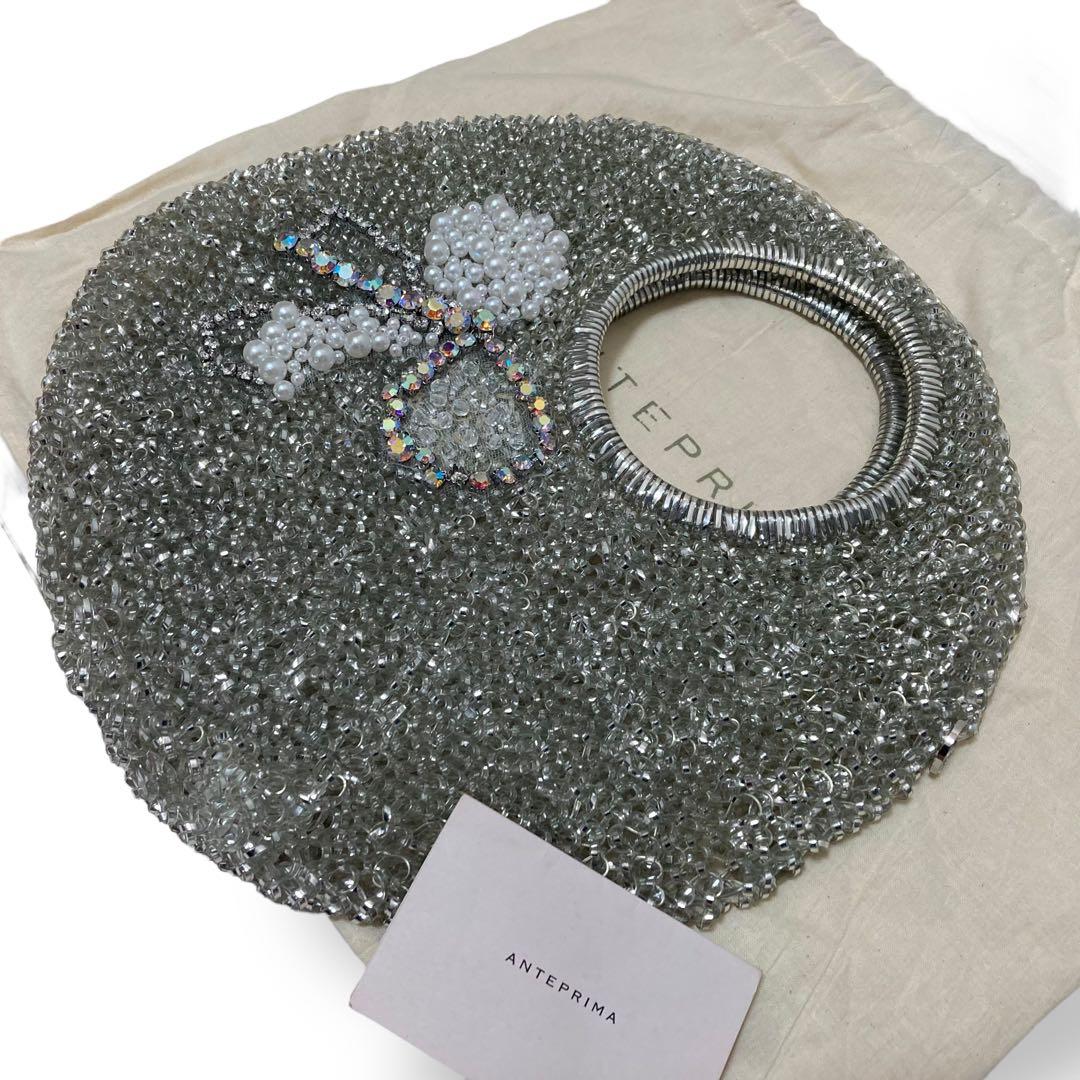 【極美品】アンテプリマ　ワイヤーバッグ　ハンド　リボン　ビジュー　パール　高級感