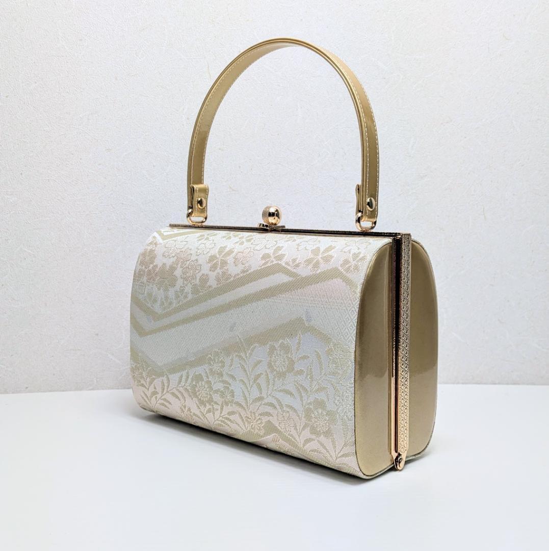 草履バッグセット ゴールド フォーマル 帯地 ゴールド S〜Lサイズ u777