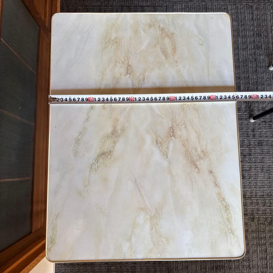 昭和レトロ　サイドテーブル　　アイアンフレーム　ヴィンテージ