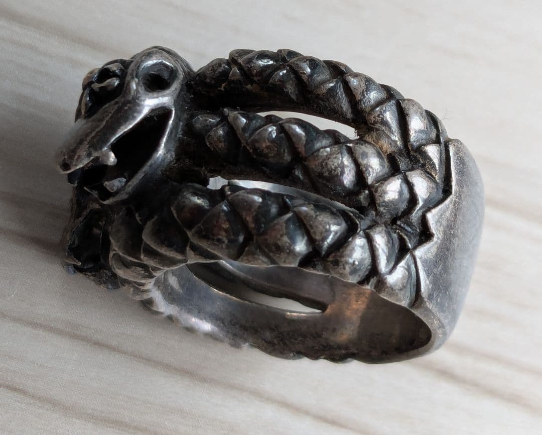 シルバーリング　双頭蛇　スネーク