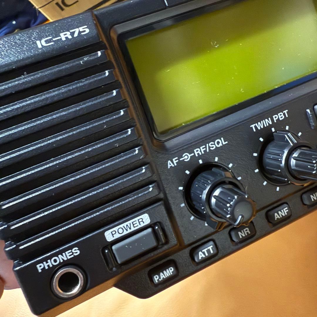 ICOM IC−R75 ／AD-55J 完動・未使用品