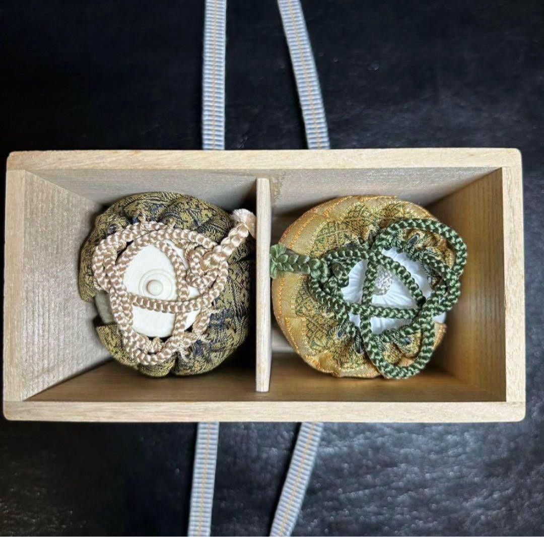 小代焼 肩衝 茶入/替仕服付！花文浮織 万代屋『近重治太郎』造！共箱/仕覆/栞付