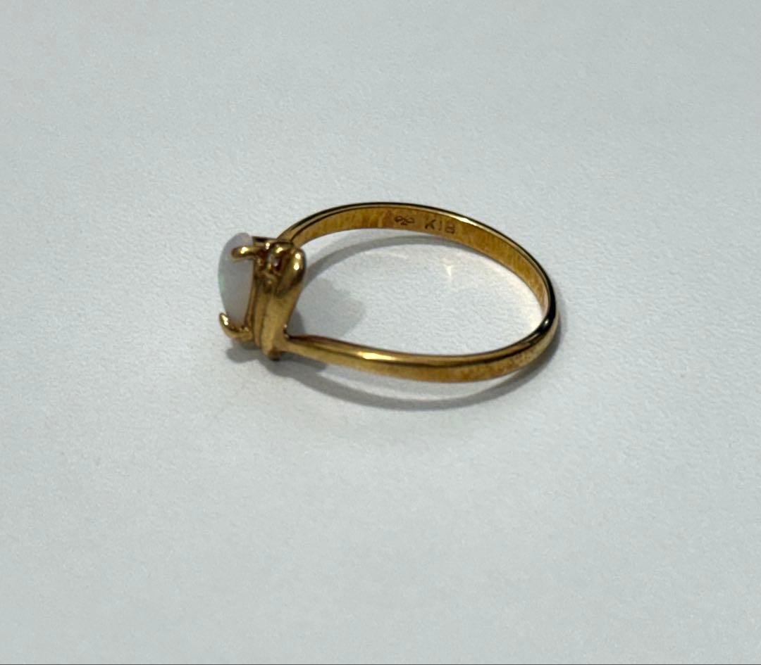 k18 オパール石付き11号リング