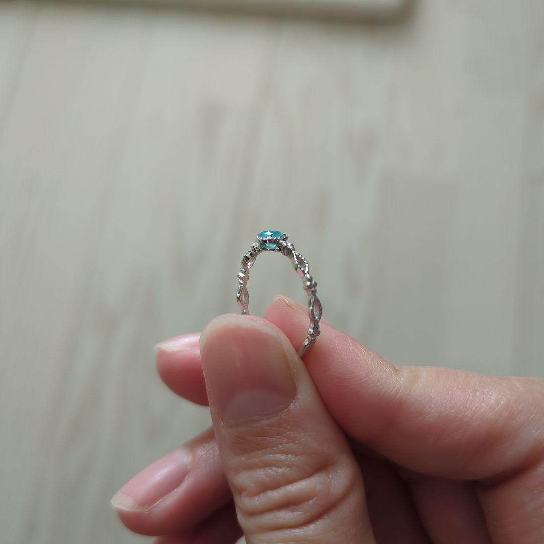 よ*)様 銅1.7%パライバトルマリン0.219ctリング