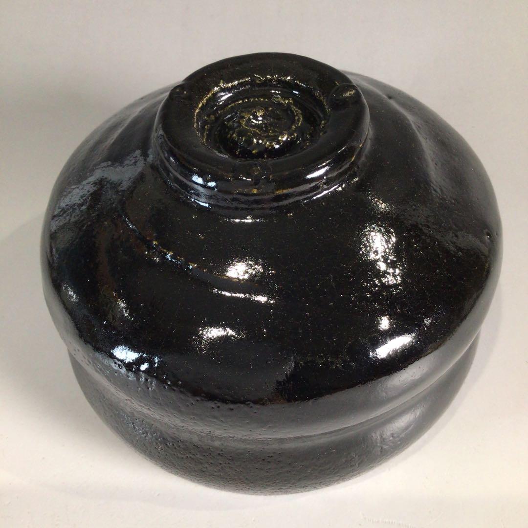 Ｐ２２４　茶碗　『吉祥造』『大徳寺　西垣宗興　箱書』『黒楽茶碗』　共箱　茶道具