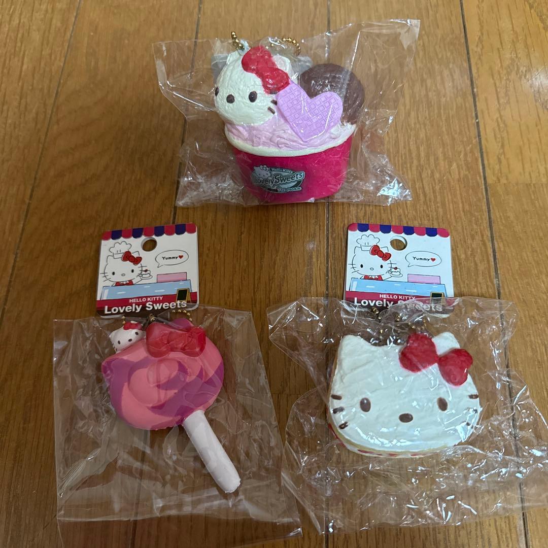 [平成レトロ]⭐️ハローキティ⭐️Lovely Sweets スクイーズ 3個セット