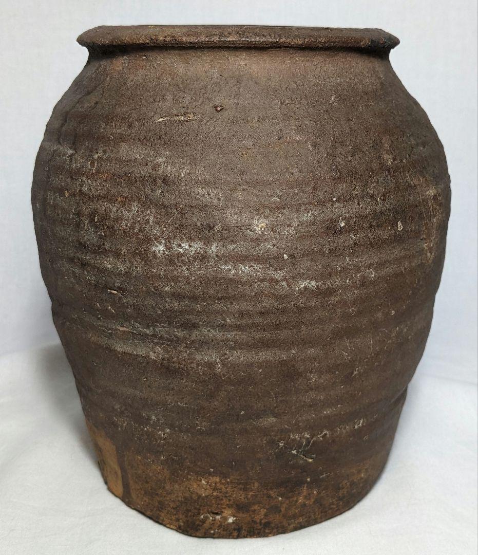 江戸中期 古越前 壺 越前焼 壷 置物 骨董品 種壺 コレクション アンティーク