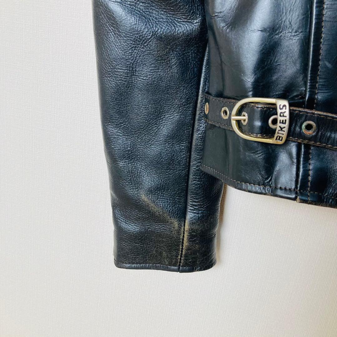 BIKERS モノトーン レーシング シングル ライダースジャケット