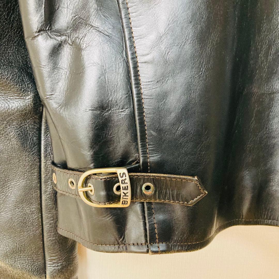 BIKERS モノトーン レーシング シングル ライダースジャケット