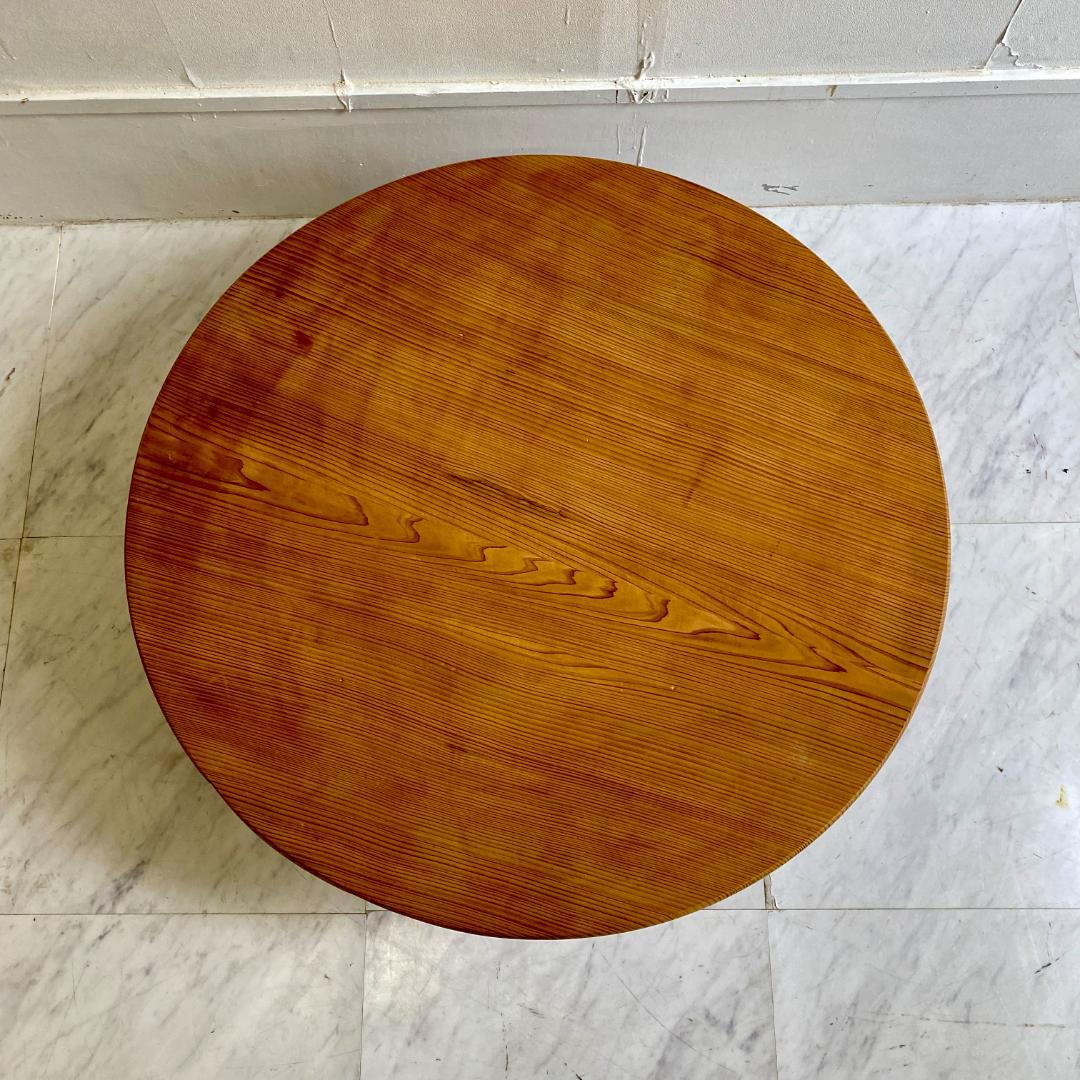 レトロ 折りたたみちゃぶ台 円形 木製座卓 山田建具製作所