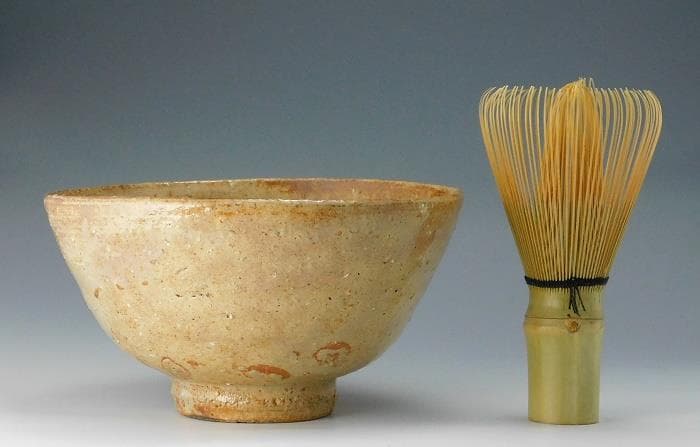 送料込 茶道具 茶碗 野坂康起 萩焼 県無形文化財 共箱 栞 共布【鳳凰堂】