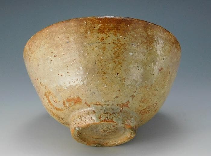 送料込 茶道具 茶碗 野坂康起 萩焼 県無形文化財 共箱 栞 共布【鳳凰堂】