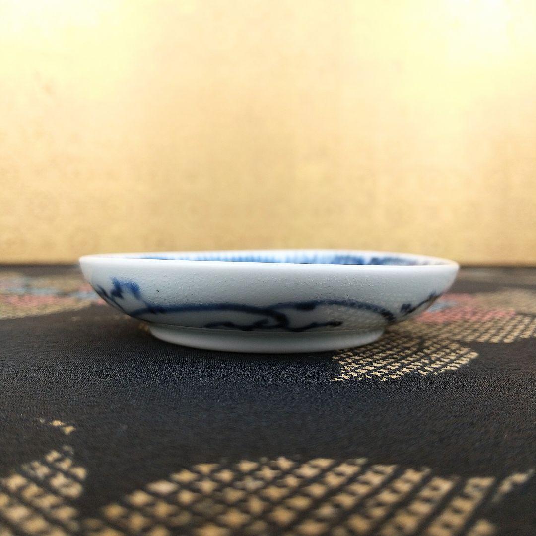 【お値下げしました！】古伊万里　豆皿　染付　蛸唐草文