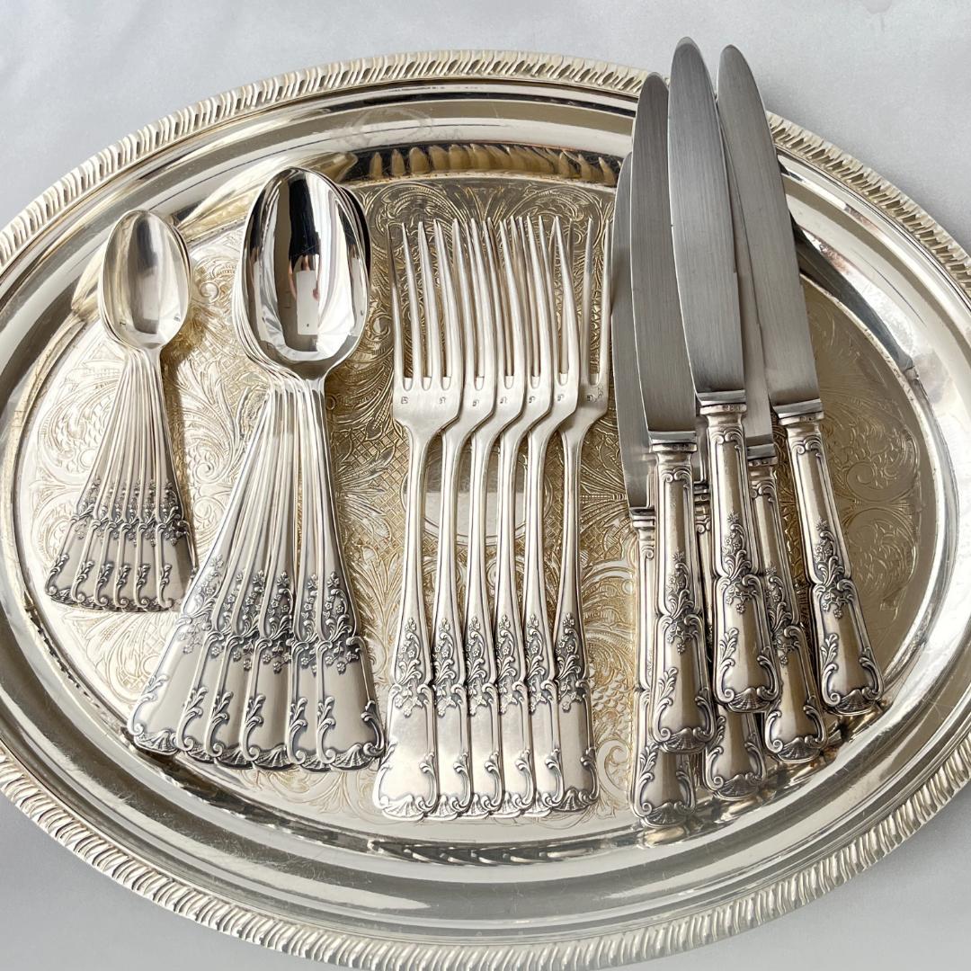 【仏蘭西】 Louis XV ディナーセット 24本【シルバープレート】