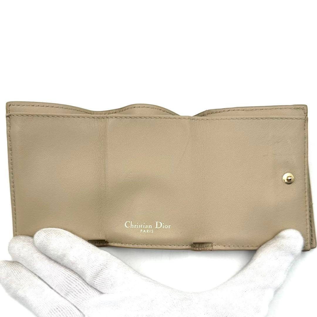 Christian Dior モンテーニュ ロータスウォレット 三つ折り財布