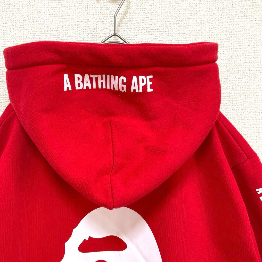 激レア アベイシングエイプ Champion コラボ パーカー 赤 M