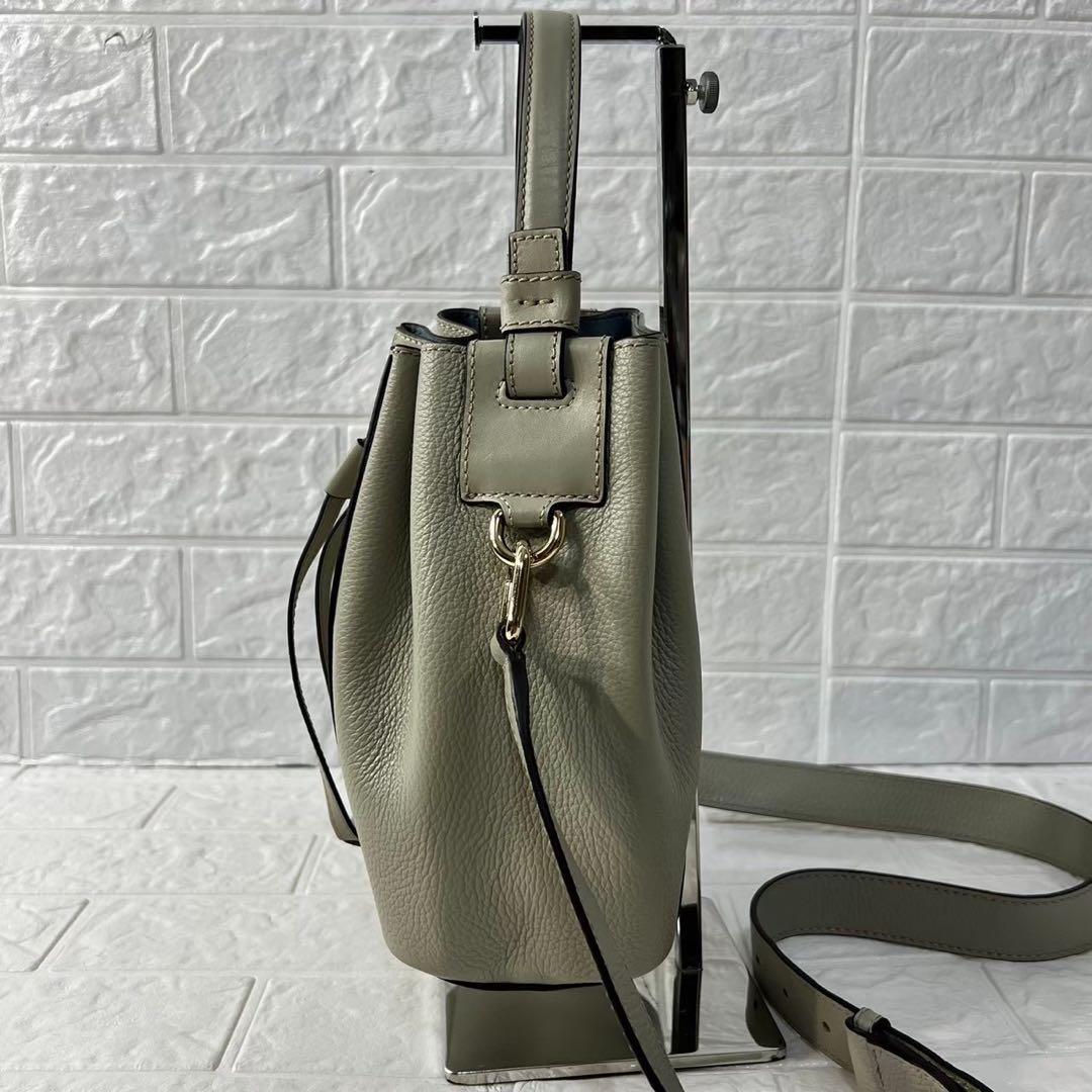 極美品 フルラ ミアステラ 2way バケットバッグ 巾着型 レザー