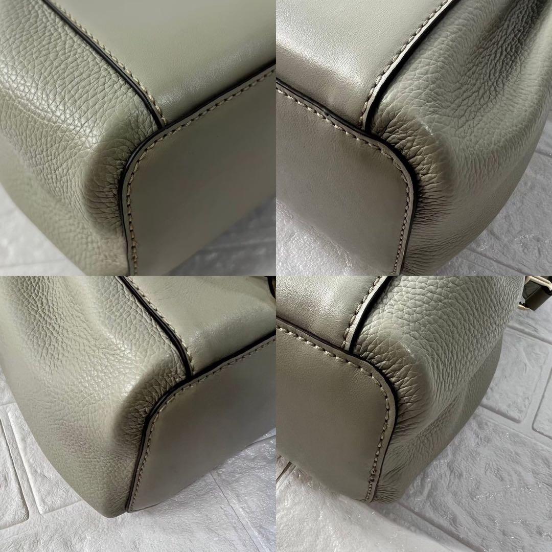 極美品 フルラ ミアステラ 2way バケットバッグ 巾着型 レザー