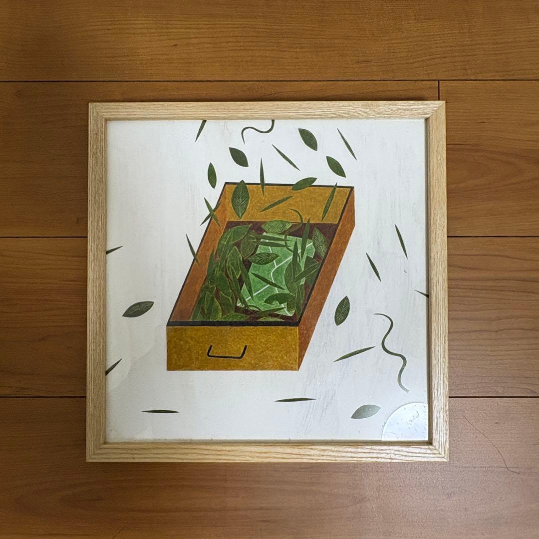 idee ポスター アート 秋山花 「A green letter」