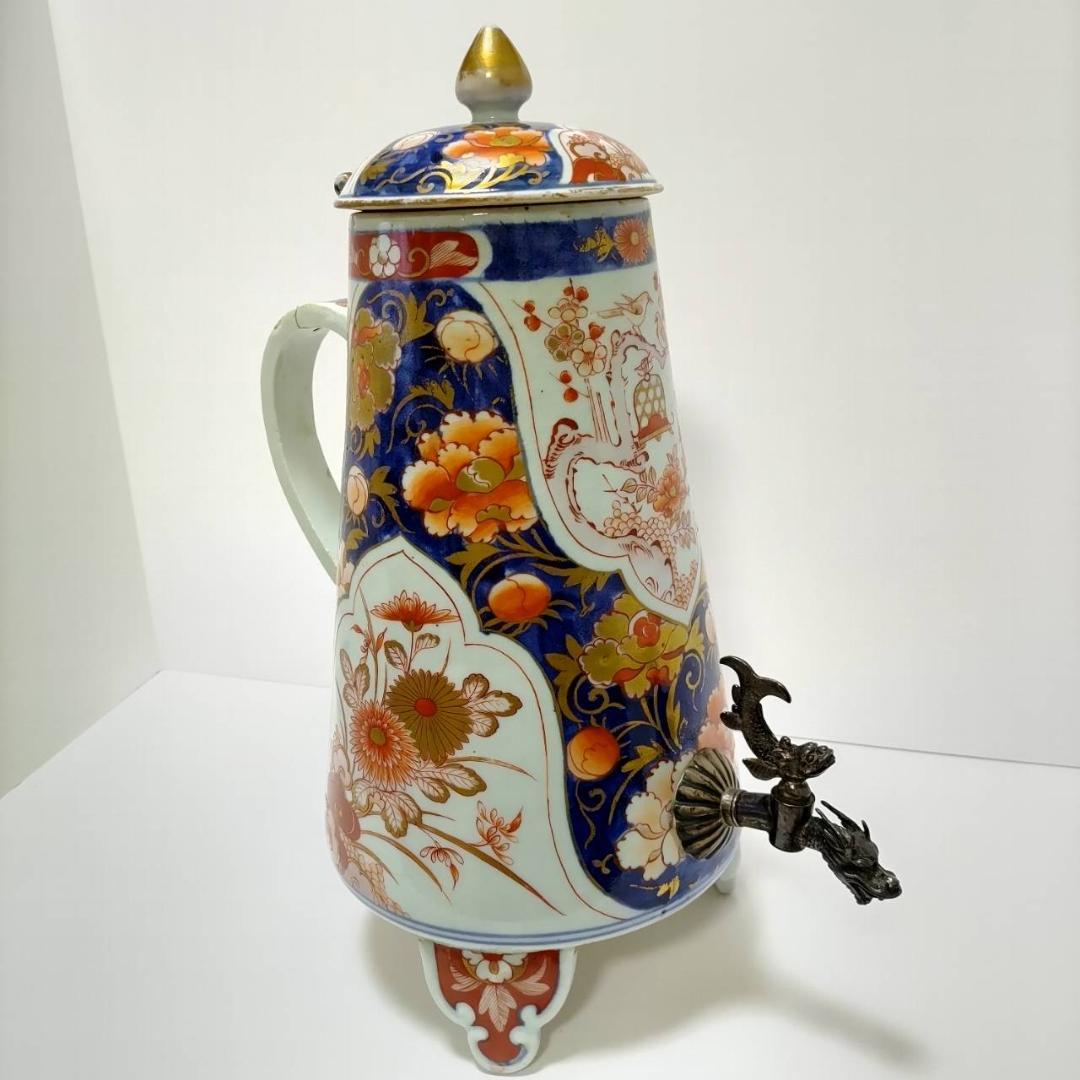 古伊万里 色絵菊花文ワインポット １７世紀 柿右衛門様式