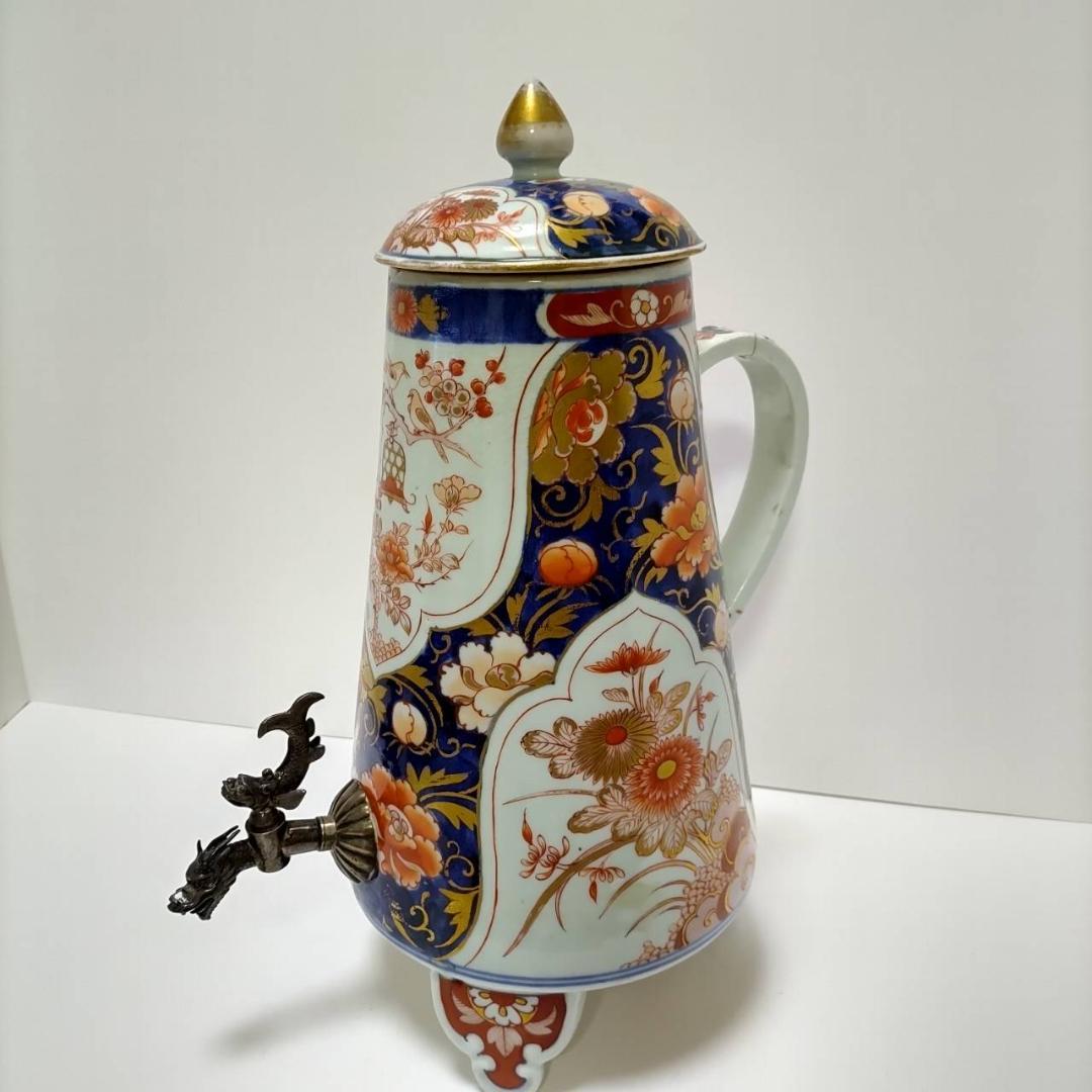 古伊万里 色絵菊花文ワインポット １７世紀 柿右衛門様式