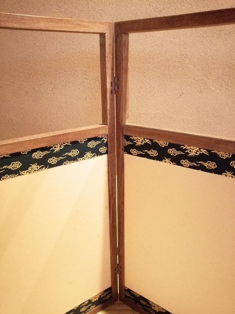 【茶道具】鳳凰紋網代風炉先屏風　風炉先220