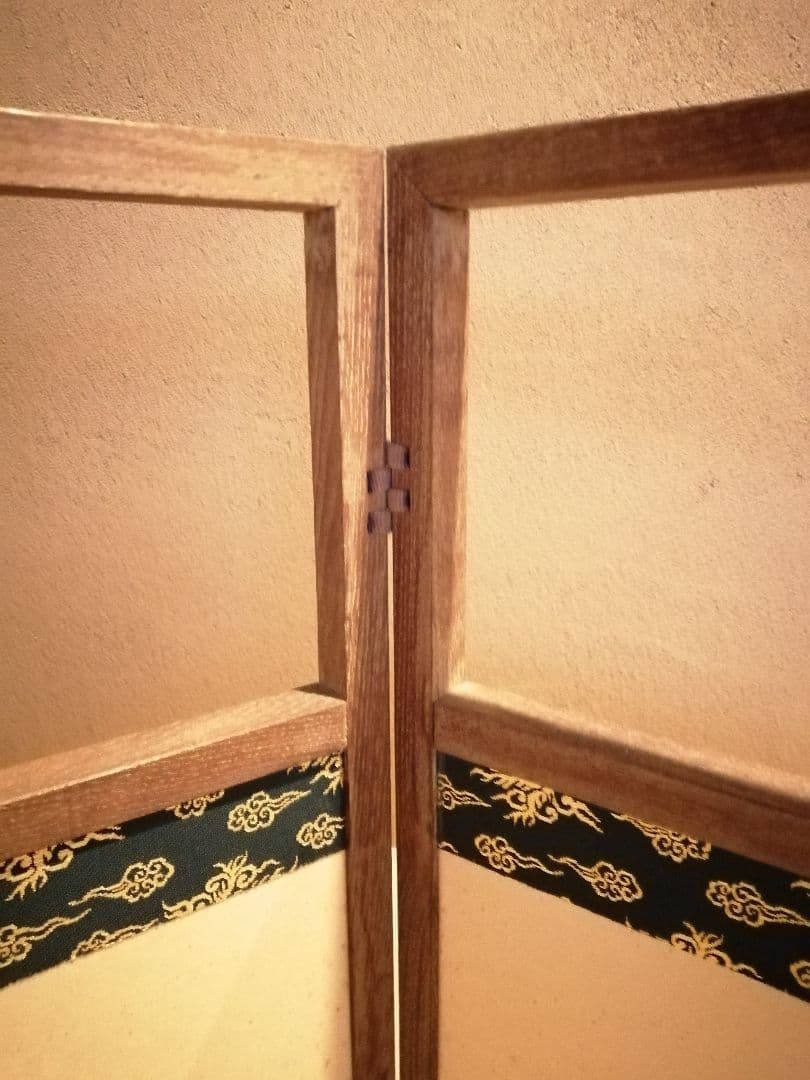 【茶道具】鳳凰紋網代風炉先屏風　風炉先220