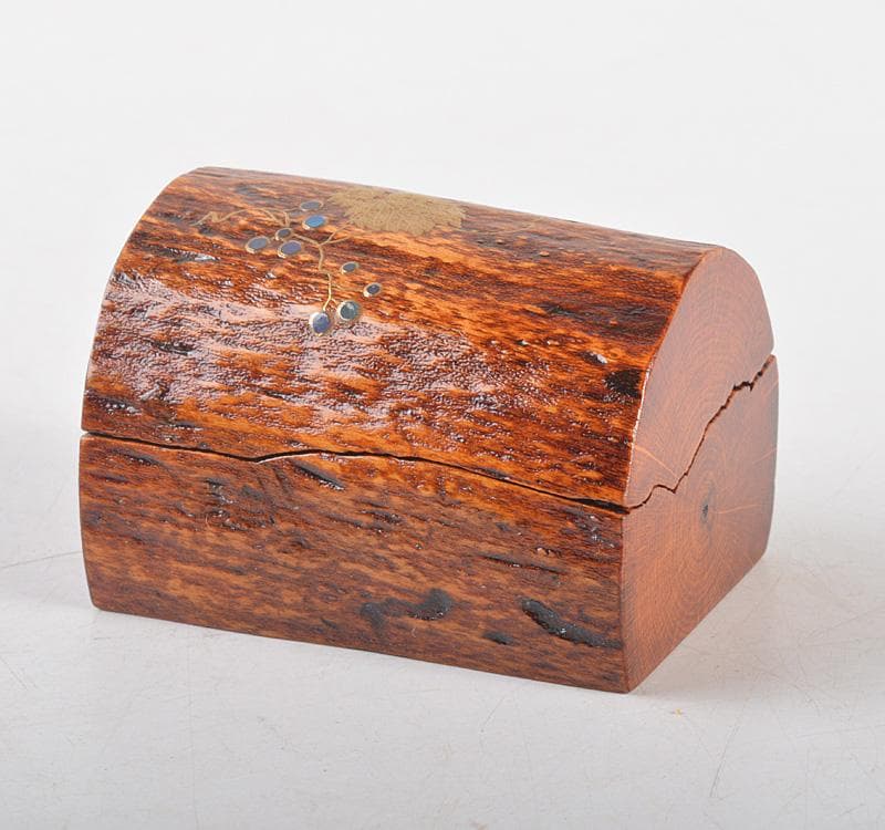 茶道具　加賀蒔絵師　中村孝也作　山葡萄蒔絵　蔦香合　共箱　M　R5426