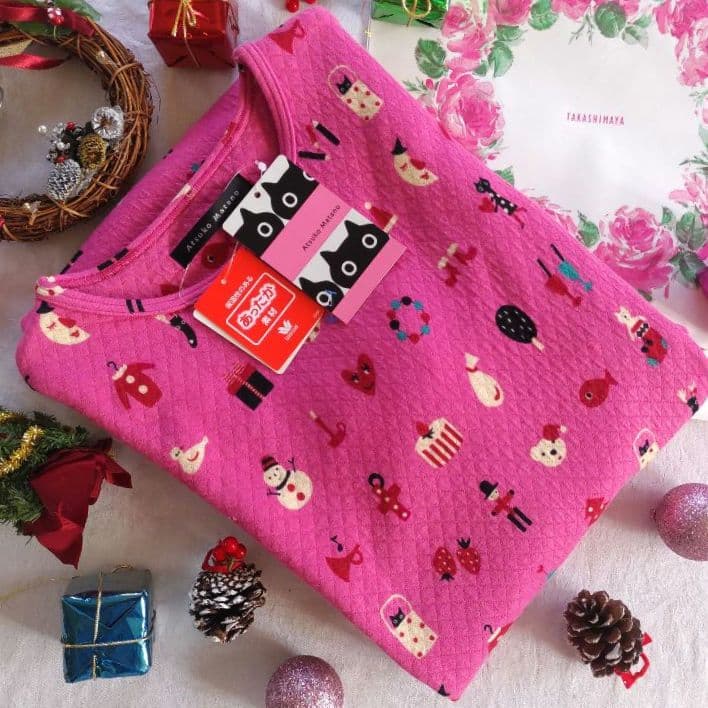 マタノアツコルームウェア　ワンピース　あったか素材　Ｍピンク　ワコール新品