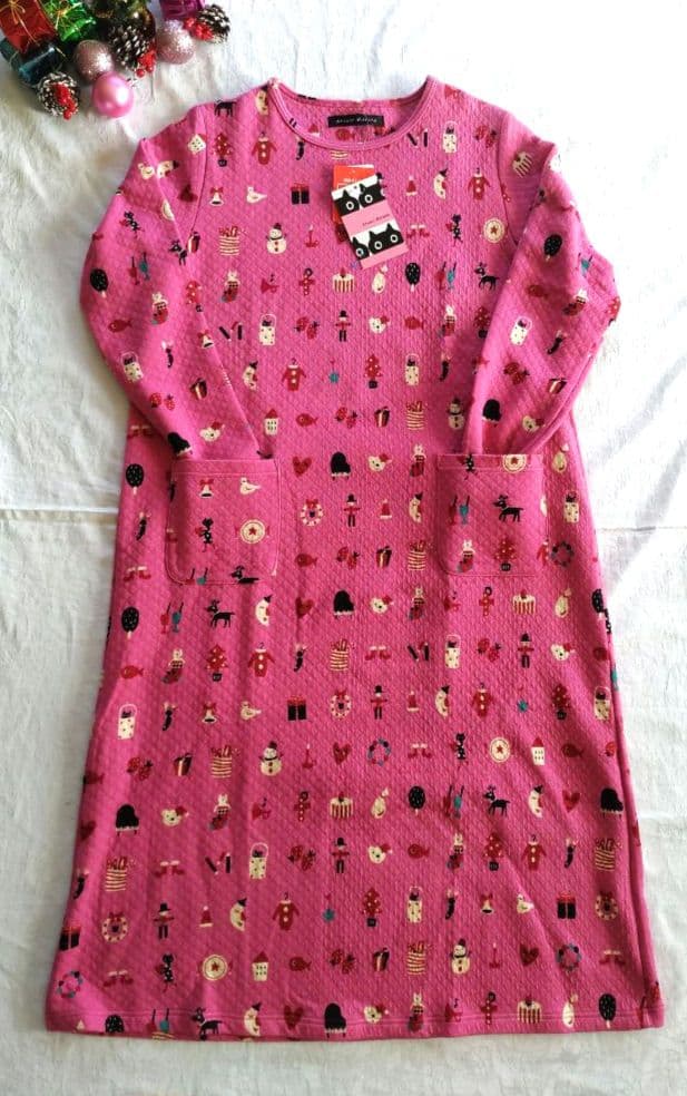 マタノアツコルームウェア　ワンピース　あったか素材　Ｍピンク　ワコール新品