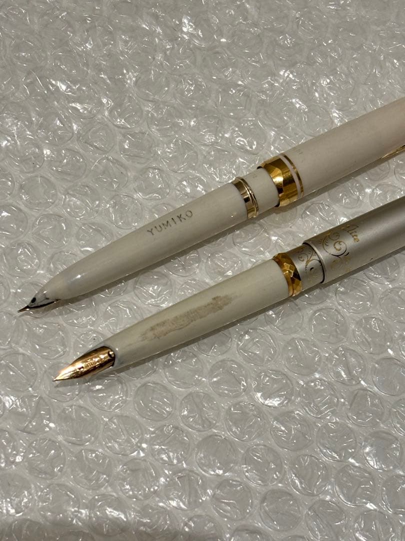 18K PILOT パイロット 万年筆 2本セット 名入れあり