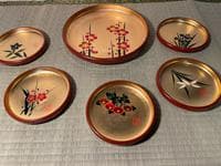 金蒔絵 漆器 丸皿 5客揃