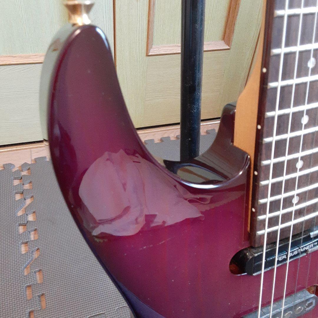 FERNANDES エレキ　サスティナー 付きギターパープル　ゴトーペグ