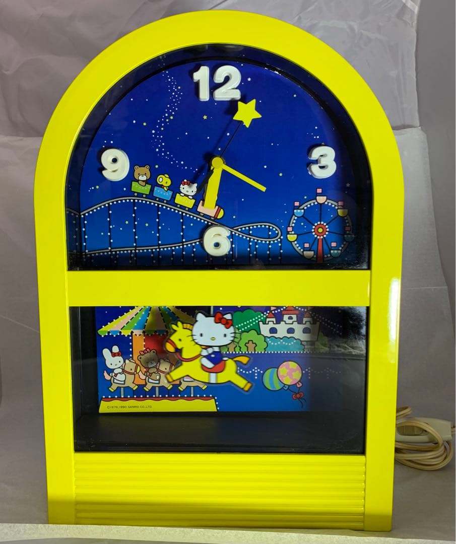 激レア　hello kitty 1990年製造　キティ　振り子時計　からくり時計