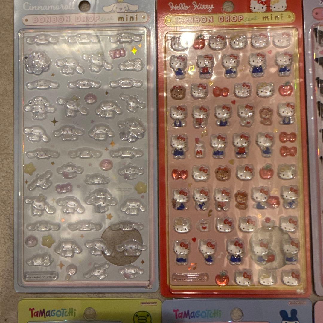 『正規品』たまごっちボンボンドロップシール　サンリオミニ全種　眼福12枚セット