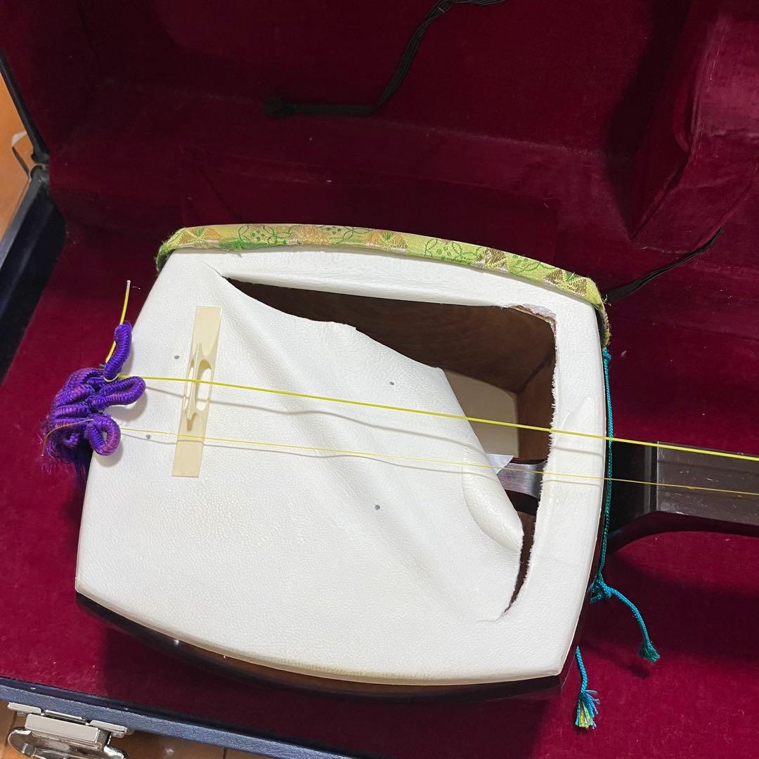 三味線 本体 3弦 白 ケース付き