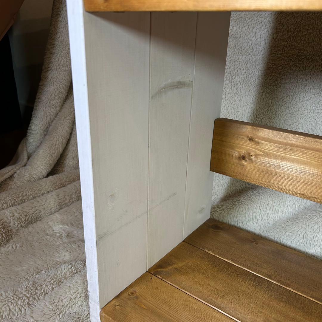 絵本棚　ナチュラル　天然木　ホワイト