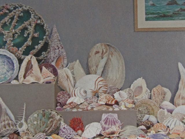 溝口七生、海の記憶、希少な画集より、新品高級額・額装付、状態良好