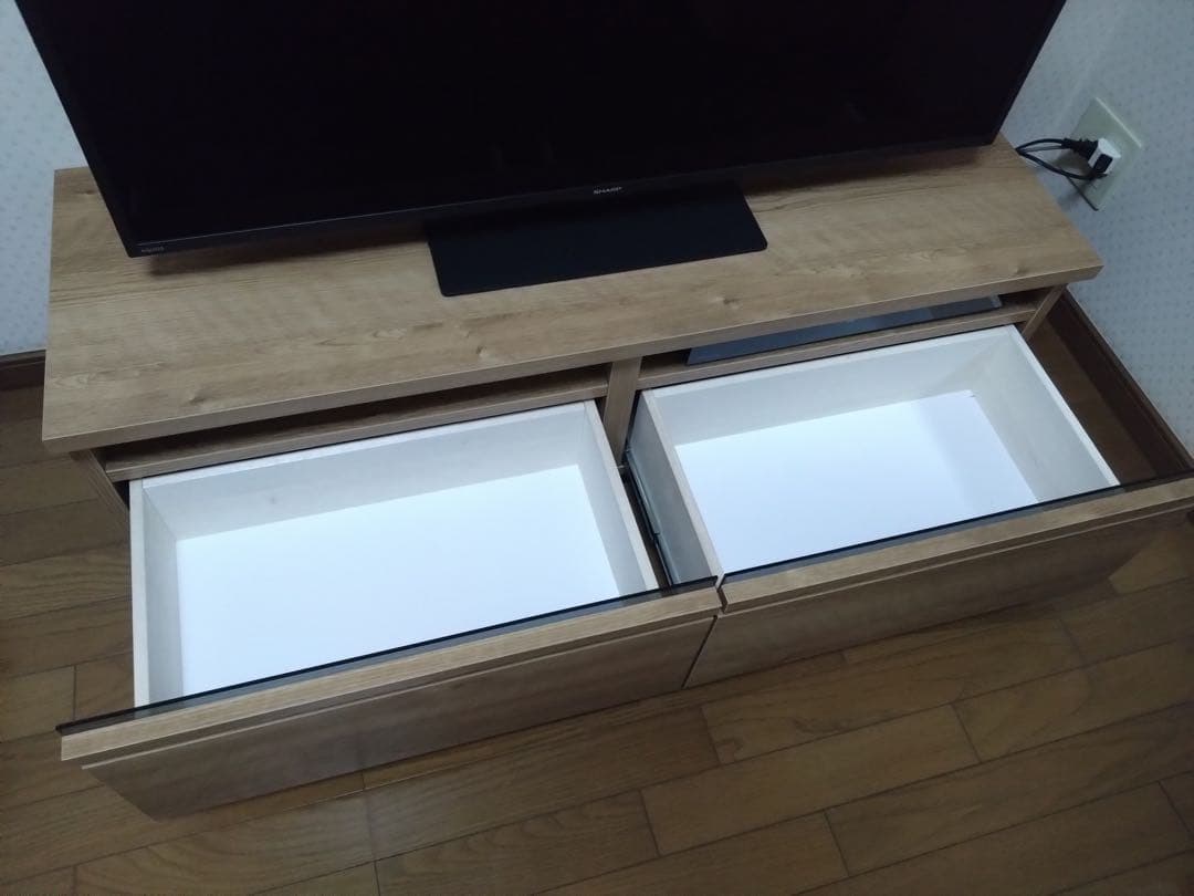 【限定価格】大川家具 120cm幅 テレビ台 ロータイプ ナチュラルオーク