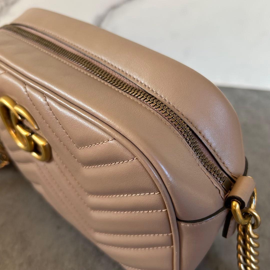 匿名配送 美品 GUCCI ショルダーバッグ GGマーモント キルティング