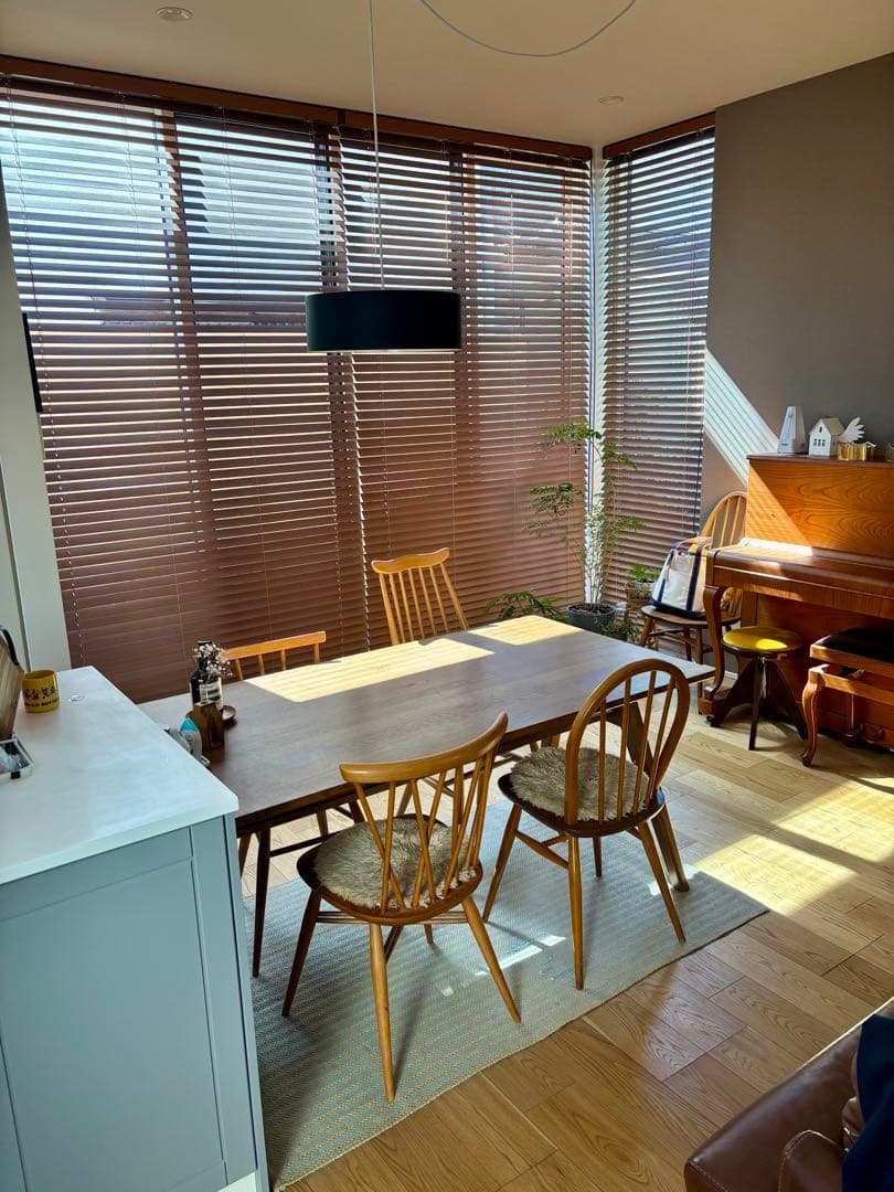 unico ADDAY W1500 オーク材ダイニングテーブル 4人掛け