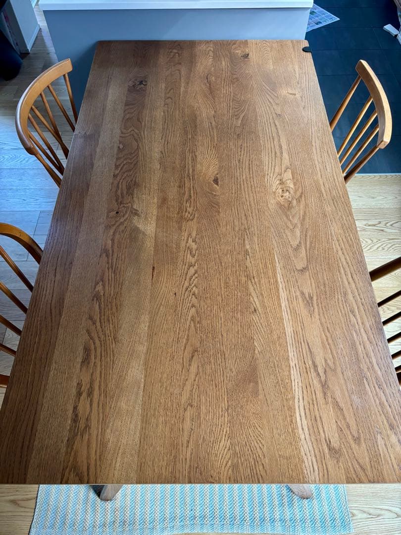 unico ADDAY W1500 オーク材ダイニングテーブル 4人掛け