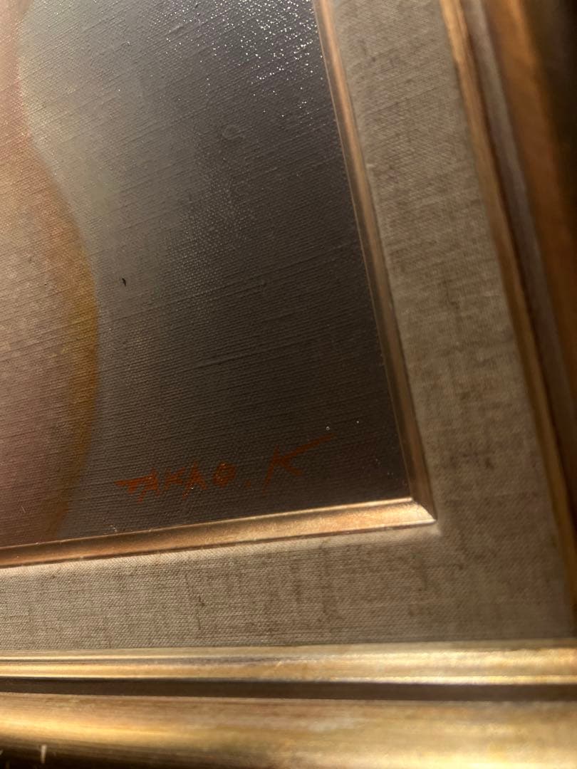 肉筆油彩画【裸婦画】直筆サインあり