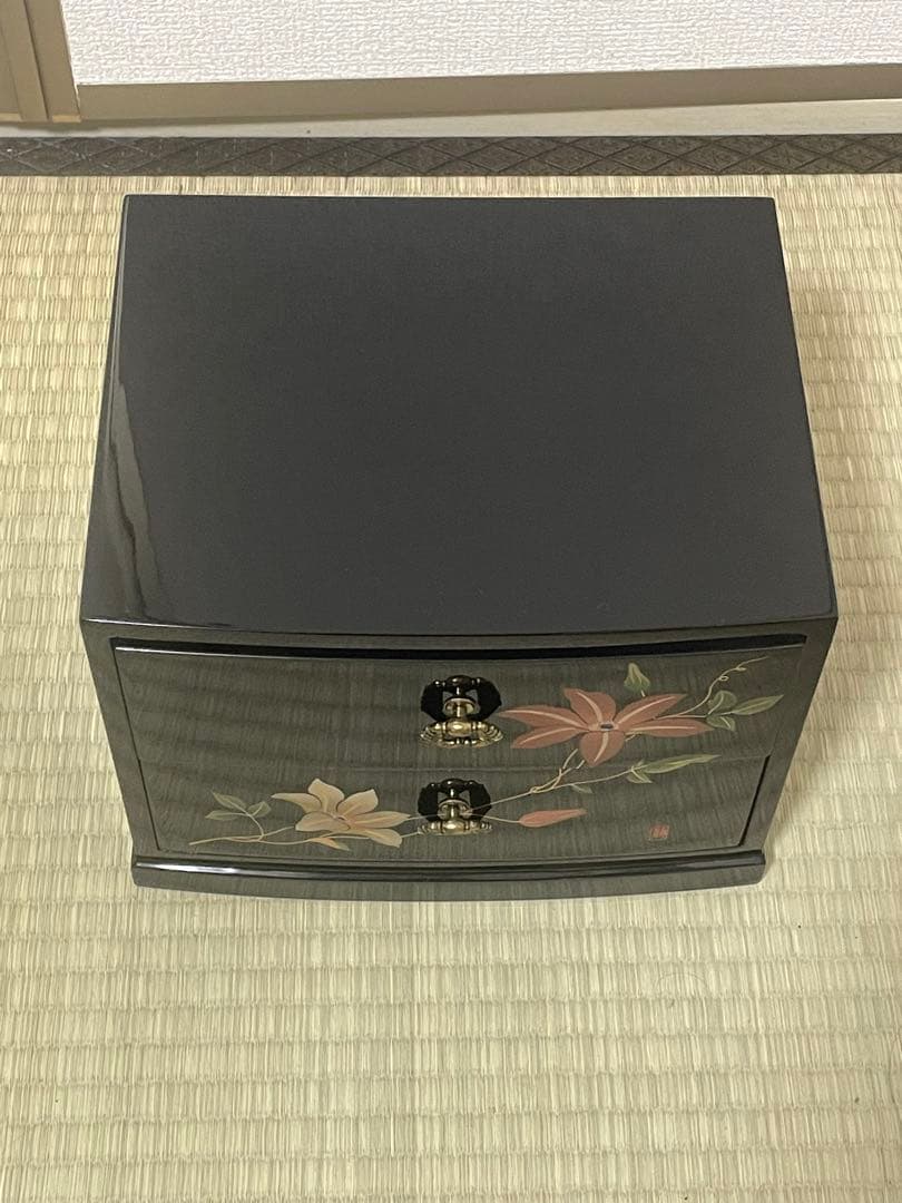 会津塗り　小箪笥　天然木　2段　BIMI