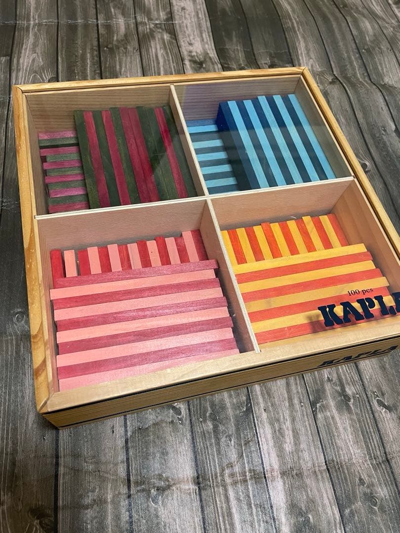 【美品】ＫＡＰＬＡ　カプラ オクトカラー 100ピース 積み木　木製　知育玩具