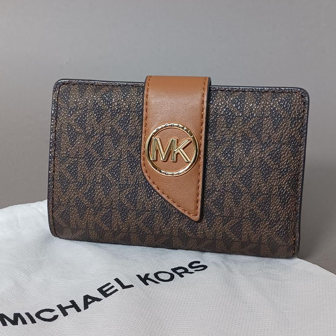 632/未使用/MICHAEL KORS マイケルコース/二つ折り財布/ブラウン