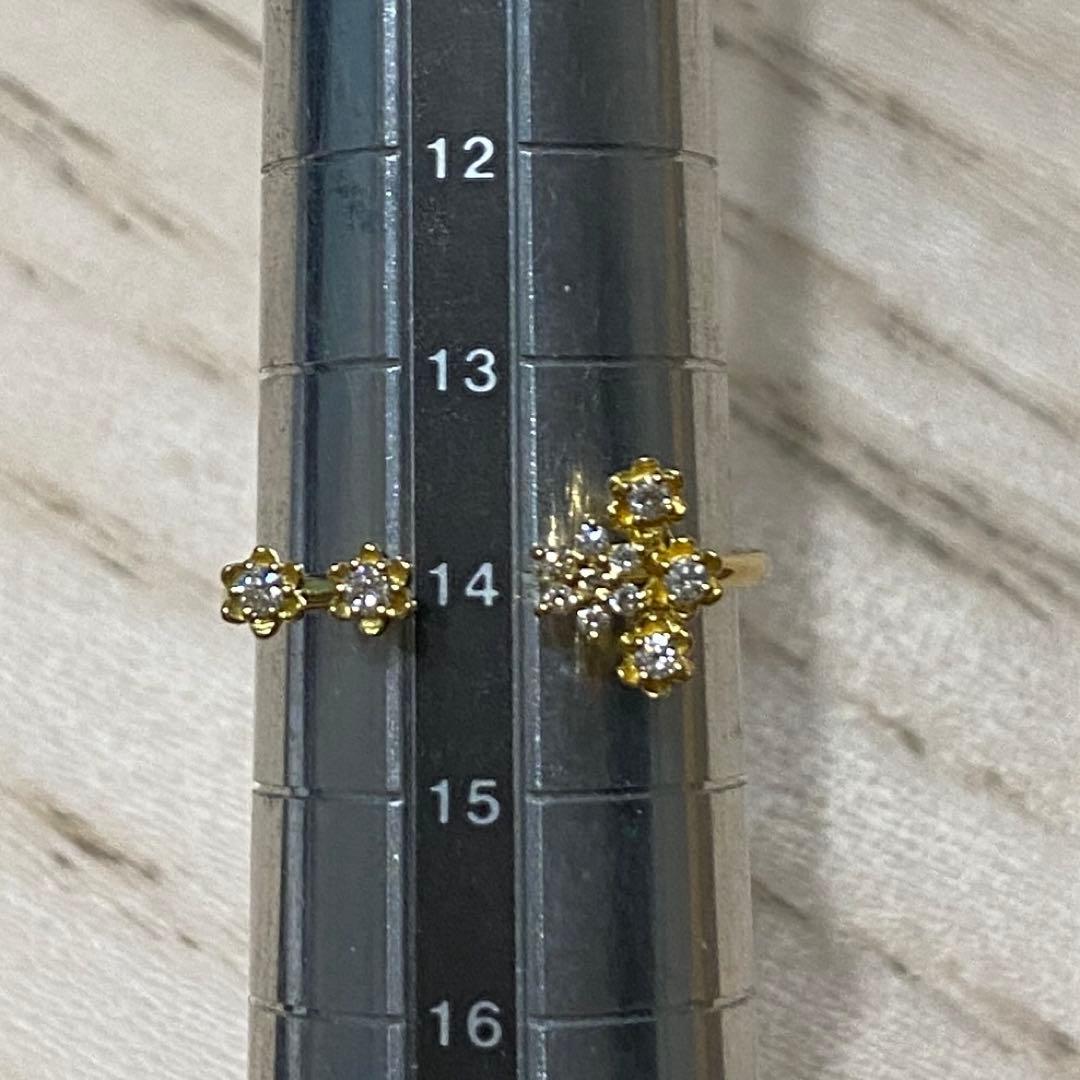 あ*️様 K18YG お花リング　お花オープンリング