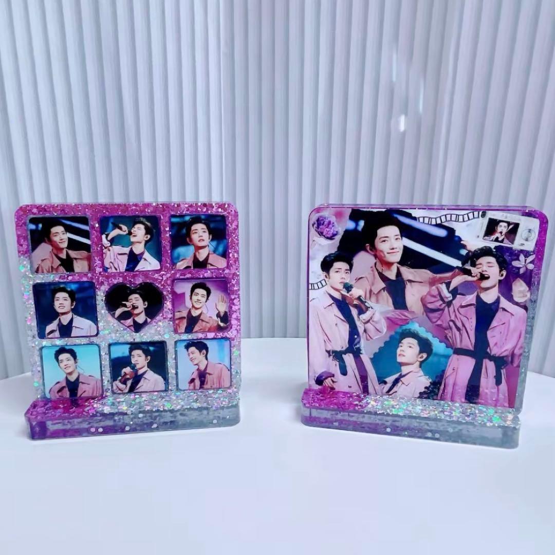 新作❣️肖戦 2番スタジオ　新両面レジン九宫格玄関置物❣️3点❣️確認用0119